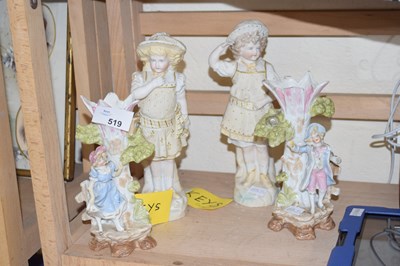 Lot 519 - Two pairs of figurines