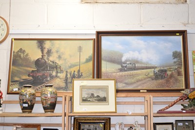 Lot 533 - Two railway prints, framed