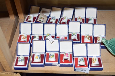 Lot 560 - Quantity of cased ceramic collectors thimbles