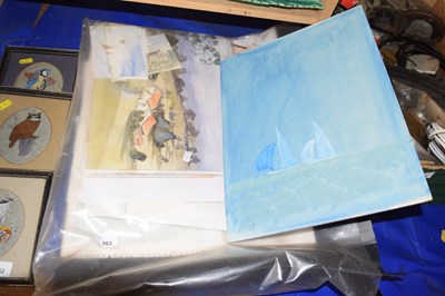 Lot 563 - Assorted pictures, unframed