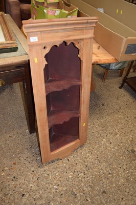 Lot 315 - A pine wall mounted corner cabinet