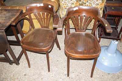 Lot 323 - Pair of bentwood carver chairs