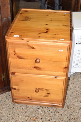 Lot 329 - A pine two drawer filing chest
