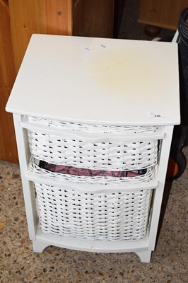 Lot 330 - A white painted two drawer bedside cabinet