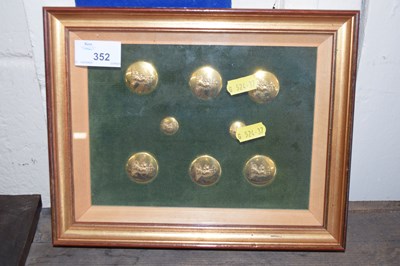 Lot 352 - A framed group of 19th Century English livery...