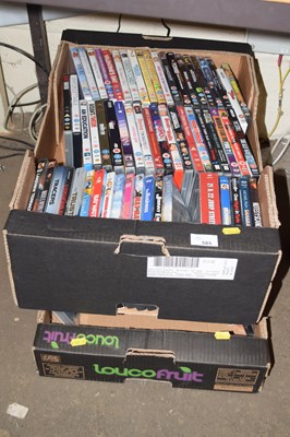Lot 585 - Two boxes of DVD's
