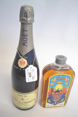 Lot 229 - One bottle of Moet Champagne and one bottle of...