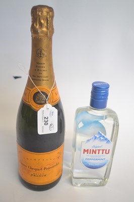 Lot 230 - One bottle of Veuve Clicquot Champagne and one...
