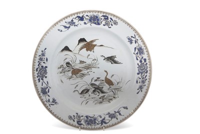 Lot 82 - An interesting Chinese porcelain charger,...