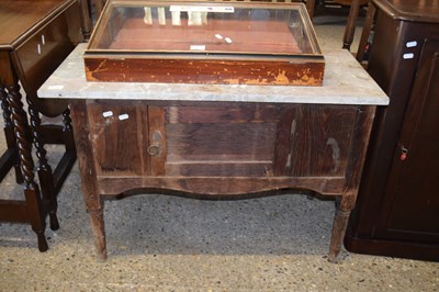 Lot 416 - LATE VICTORIAN MARBLE TOP WASH STAND, 92CM WIDE
