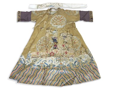 Lot 94 - A Chinese silk Mandarin robe, Ching Dynasty...