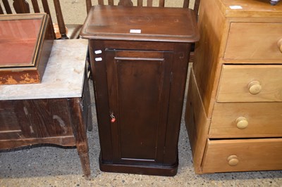 Lot 418 - STAINED PINE SINGLE DOOR BEDSIDE CABINET, 45CM...