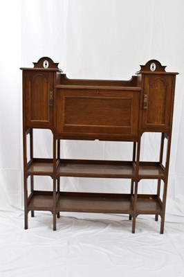 Lot 241A - Late 19th century oak bureau cabinet in the...