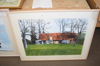Lot 715 - Wendy Long - Architectural study of a rural...
