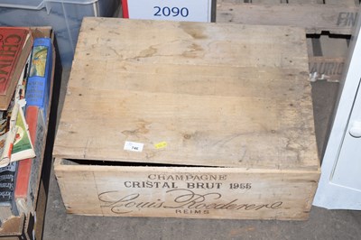 Lot 746 - Empty wooden wine case printed Louis Roederer...
