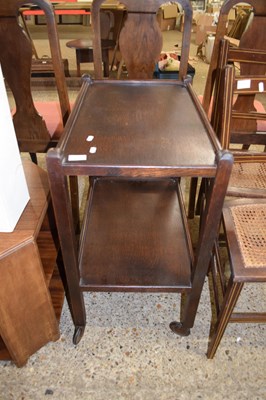 Lot 428 - EARLY 20TH CENTURY OAK TEA TROLLEY, 60CM WIDE