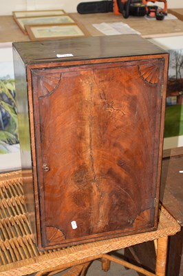Lot 763 - Small mahogany effect cabinet with inlaid...