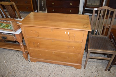 Lot 437 - LATE VICTORIAN AMERICAN WALNUT THREE DRAWER...