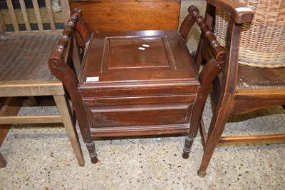 Lot 439 - 19TH CENTURY FLIP-TOP COMMODE STOOL