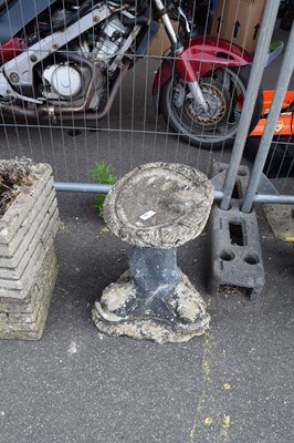 Lot 392 - A composite garden bird bath