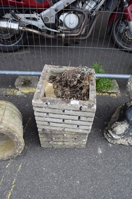 Lot 393 - Two square composite garden planters