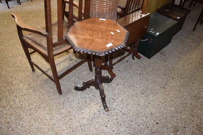 Lot 442 - VICTORIAN OAK OCTAGONAL TOPPED WINE TABLE ON...