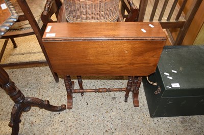 Lot 443 - SMALL LATE VICTORIAN MAHOGANY SUTHERLAND TABLE