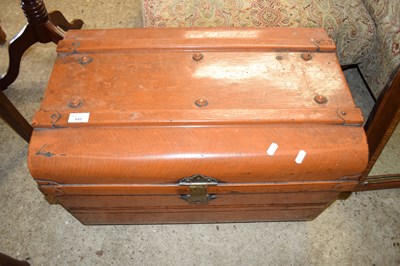 Lot 449 - VINTAGE METAL TRUNK, 55CM WIDE