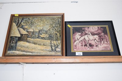 Lot 210 - The Three Horsemen, pen and wash by Derek...