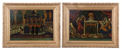 Lot 323 - Two early 19th Century reverse prints on glass...
