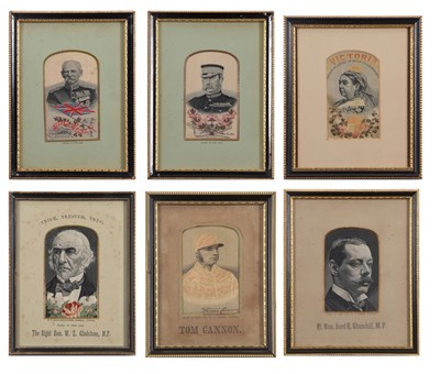 Lot 328 - A group of portrait silk pictures comprising...