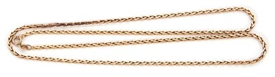 Lot 204 - A 9ct gold chain, the fancy link chain with...
