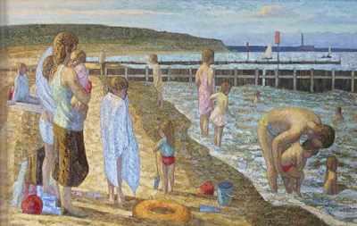 Lot 400 - John Reay (British,1947-2011), Lowestoft beach...