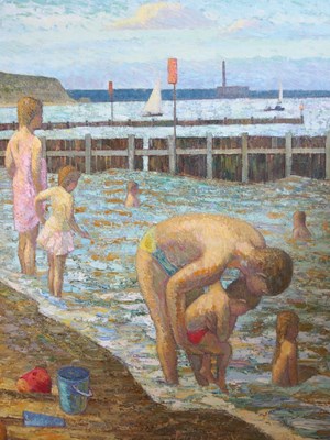 Lot 400 - John Reay (British,1947-2011), Lowestoft beach...