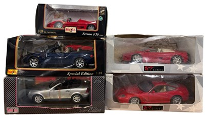 Lot 315 - Five boxed Maisto scale model cars