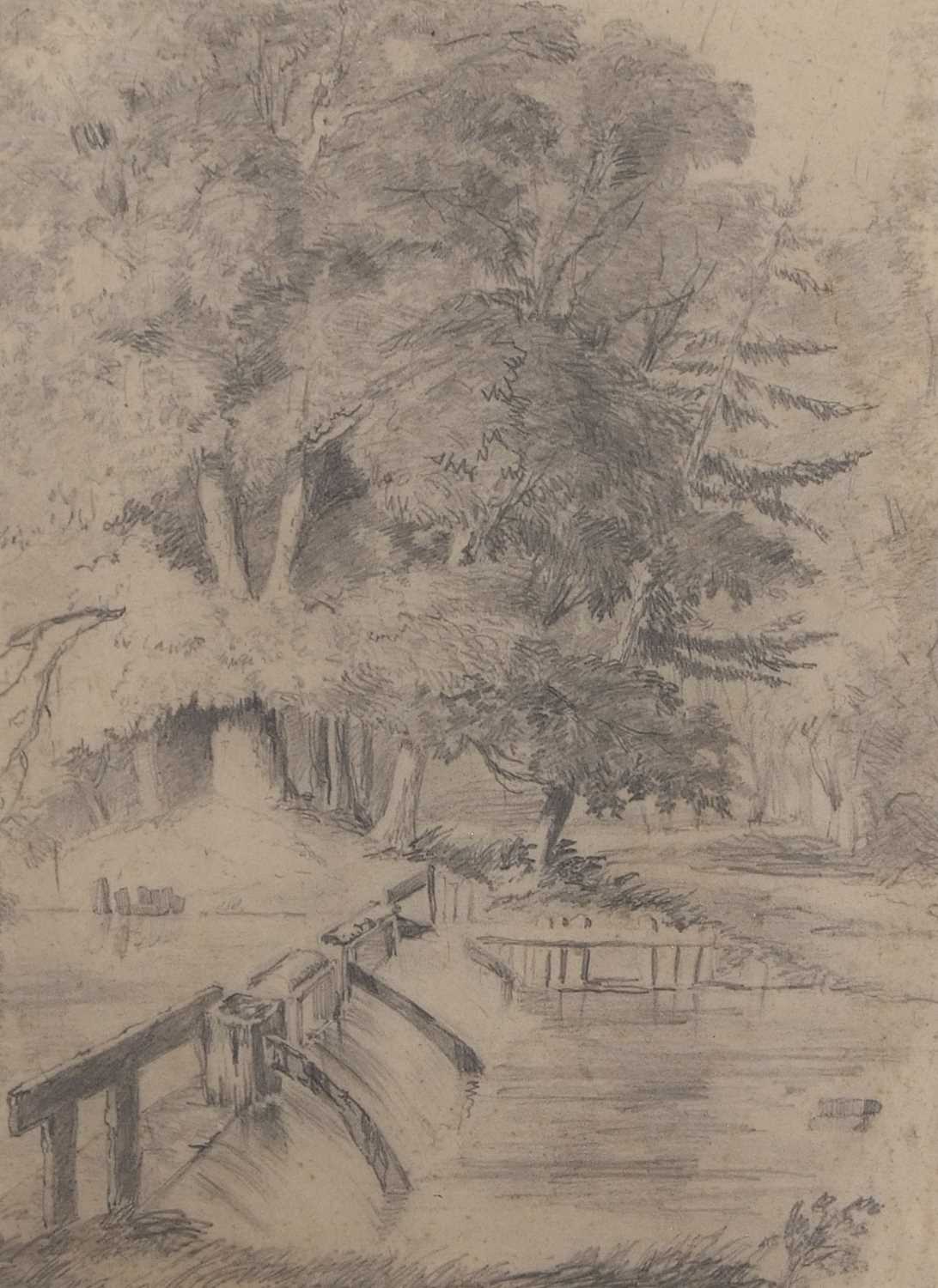 Lot 462 - British School, 19th century, Rural landscape...