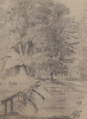 Lot 462 - British School, 19th century, Rural landscape...