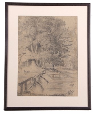 Lot 462 - British School, 19th century, Rural landscape...