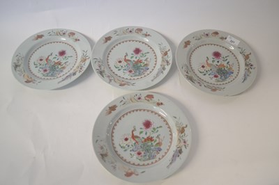 Lot 321 - 4 18th Century Chinese Porcelain Famille Rose Plates