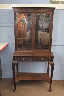Lot 245 - Edwardian mahogany side cabinet with moulded...