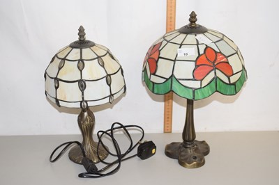 Lot 10 - Two Tiffany style table lamps