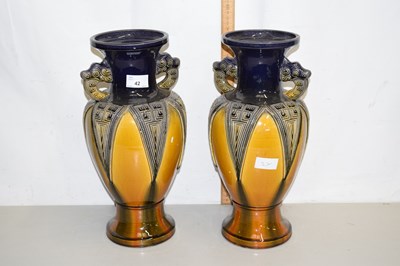 Lot 42 - A pair of early 20th Century continental vases...