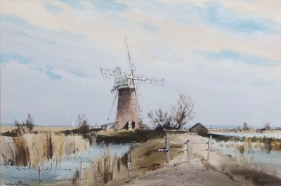 Lot 408 - Leslie LH Moore (1907-1997), A Norfolk Mill,...