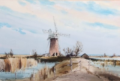 Lot 408 - Leslie LH Moore (1907-1997), A Norfolk Mill,...