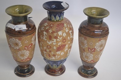 Lot 273 - PR ROYAL DOULTON VASES EARLY 20TH CENTURY
