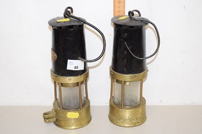 Lot 48 - Two vintage miners lamps