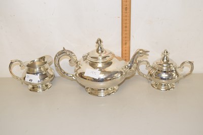 Lot 49 - A silver plated tea set