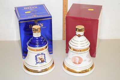 Lot 72 - Two Bells Scotch Whisky decanters, boxed