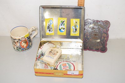 Lot 75 - Mixed Lot: A vintage metal calendar together...