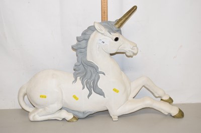Lot 79 - Cast iron model unicorn